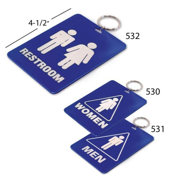 Men Restroom Tag with Ring Key Chains & Tags Lucky Line