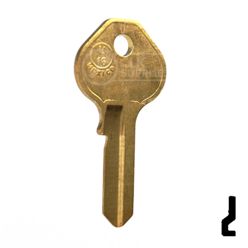 Triangular Key M16 M16-1092NR Master Key Blank — CLK Supplies