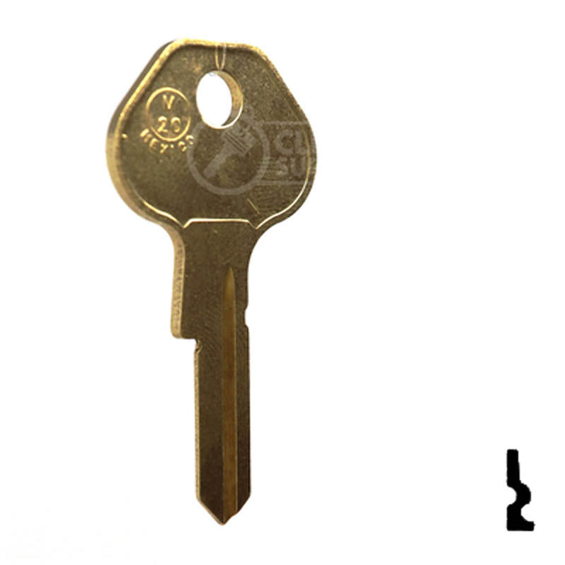 Padlock Key Blanks Uncut Key Blank Master Padlock M20, 10926000