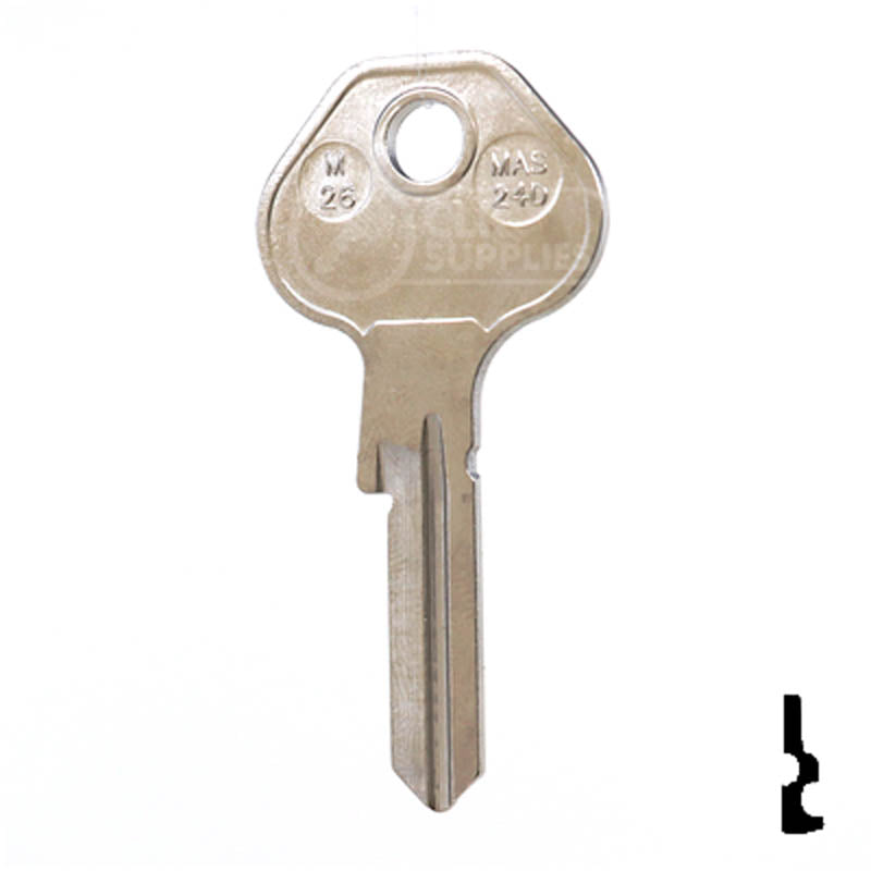 Uncut Key Blank | Master Padlock | M26, 1092-7000B — CLK Supplies