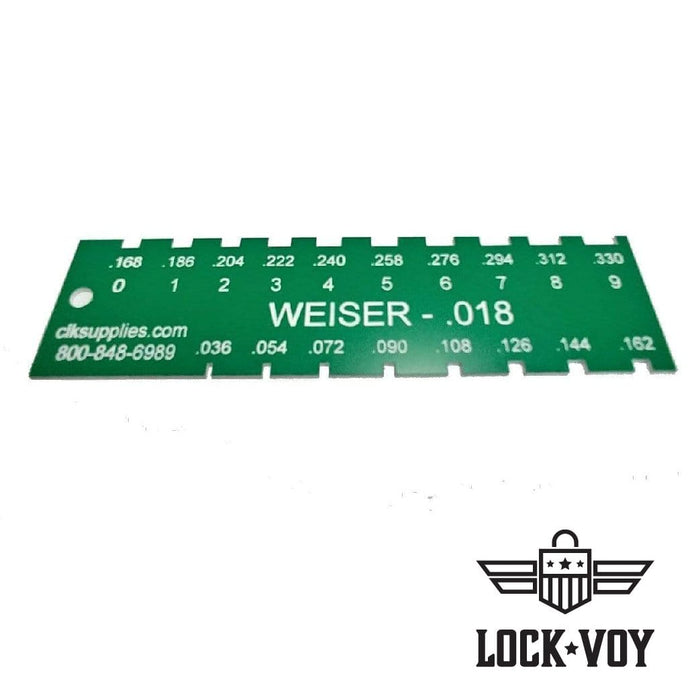 Weiser Pin Gauge Locksmith Tools LockVoy