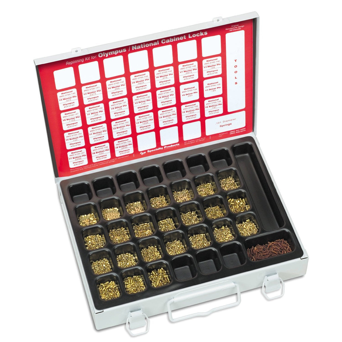 Key Repin Kit Olympus/National Cabinet Re-Keying Kit — CLK Supplies