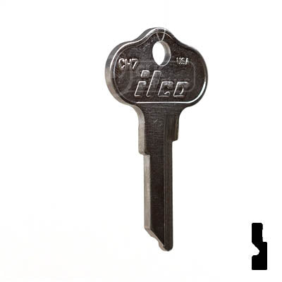 Uncut Key Blank | CH7 | Polaris, Chrysler Outboard Power Sport Key Ilco