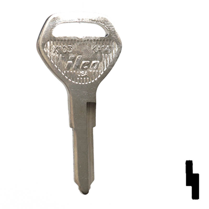 X103 (KA 14) Kawasaki Key Blank | CLK SUPPLIES, LLC — CLK Supplies