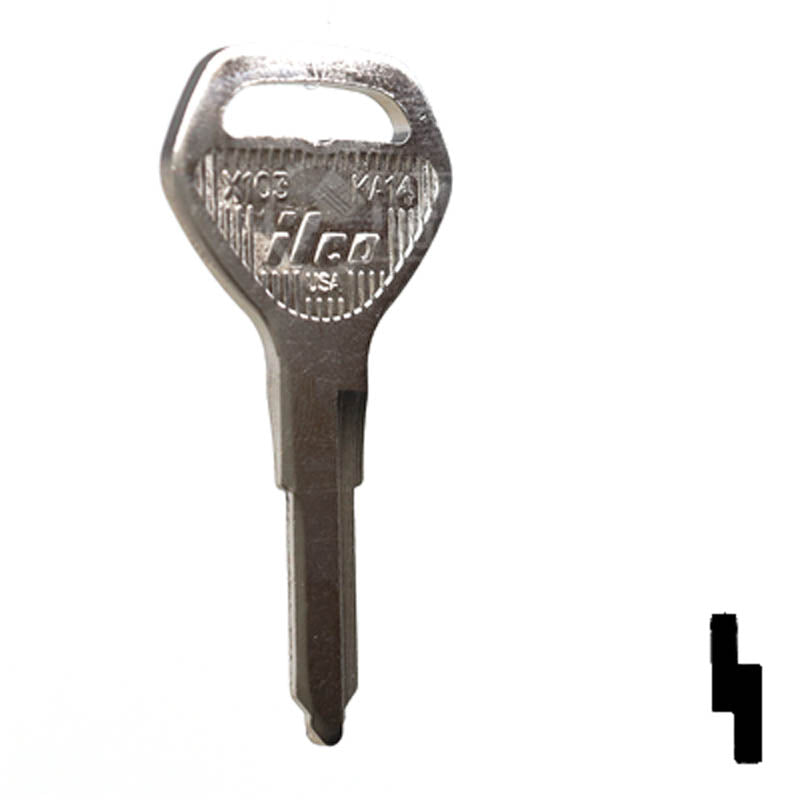 X103 (KA 14) Kawasaki Key Blank | CLK SUPPLIES, LLC — CLK Supplies