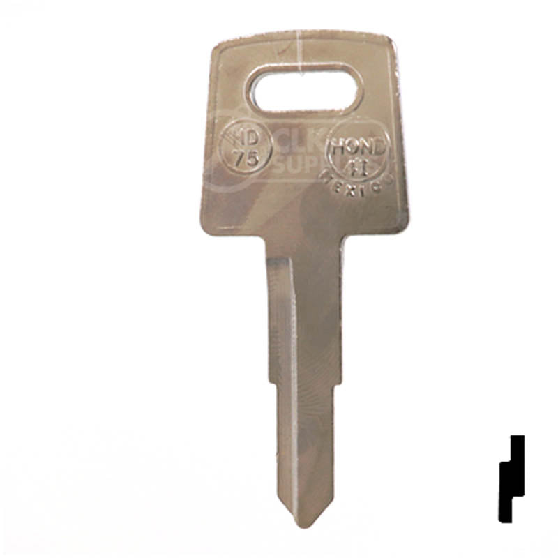 2003 Honda CFR100 Motorcycle Rubber Head Key Blank X138P HD75P 2003 Honda CFR100 Motorcycle Rubber Head Key Blank X138P HD75P
