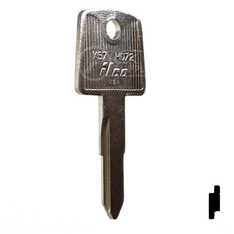 X57 ( HD72 ) Honda Motorcycle , Tractor Key Power Sport Key Ilco