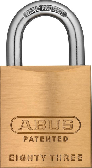 Abus 83/45 Rekeyable Padlock without Cylinder -Brass Body Rekeyable Padlocks Abus Lock Co.