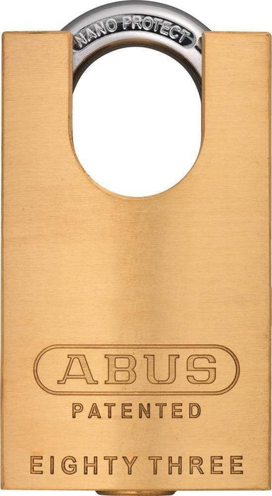Abus Security 83CS/45 Rekeyable Padlock Without Cylinder -Brass Body Rekeyable Padlocks Abus Lock Co.