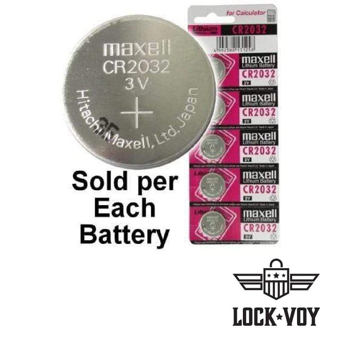 Maxell CR2032 3 Volt Lithium Coin Battery On Tear Strip Remotes and Batteries LockVoy