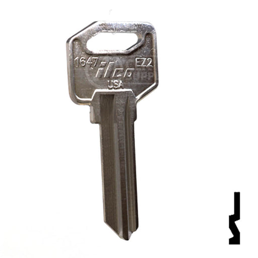 1647, EZ2 EZ Set Key Residential-Commercial Key Ilco