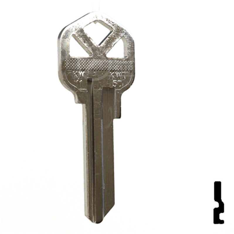 Kaba Ilco A1176kt-Kw11 Key Blank - Kwikset Style, KW11, 6-Pin, Brass, Pack Of 10 - View #5