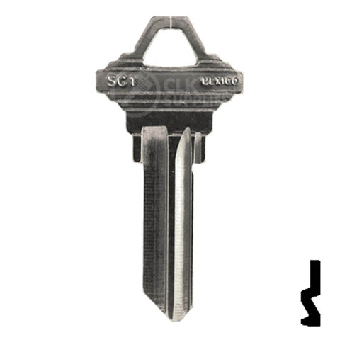 SC1 Schlage Key Blank ( Nickel Plated )