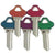SC1 Schlage Transparent Color Head Assortment 5Pcs Key Blanks Ilco