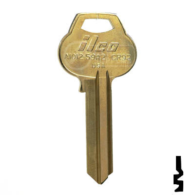 Uncut Key Blank | Corbin | A1012-59A2 Residential-Commercial Key Ilco