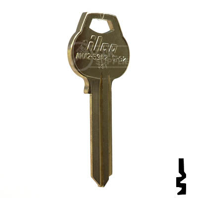 Uncut Key Blank | Corbin | A1012-59A2 Residential-Commercial Key Ilco
