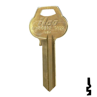Uncut Key Blank | Corbin | A1012-59A2 Residential-Commercial Key Ilco