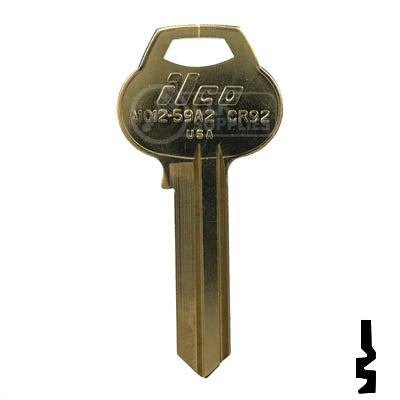 Uncut Key Blank | Corbin | A1012-59A2 Residential-Commercial Key Ilco