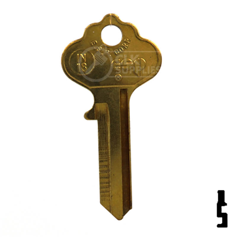Uncut Key Blank | Ilco, Corbin Russwin | IN18, X1054F — CLK Supplies