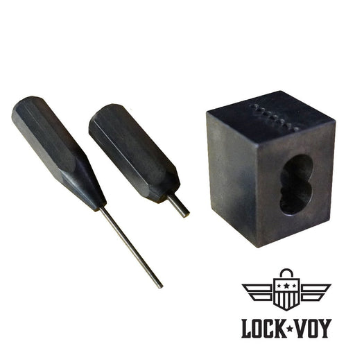 LockVoy Heavy Duty SFIC Capping and Ejecting Block Kit (Block, Ejector, Capper) IC Core LockVoy