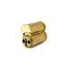 6 Pin IC Core "J" Keyway (Satin Brass) SFIC Core GMS Industries