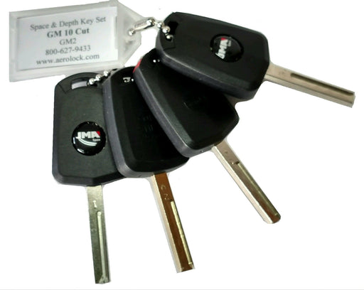 GM 2 Track 10 Cut HS Space & Depth Key Set (GM2) Depth & Space Keys Aero Lock