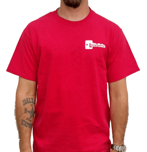 Locksmith T-Shirt - Red Locksmith Apparel CLK