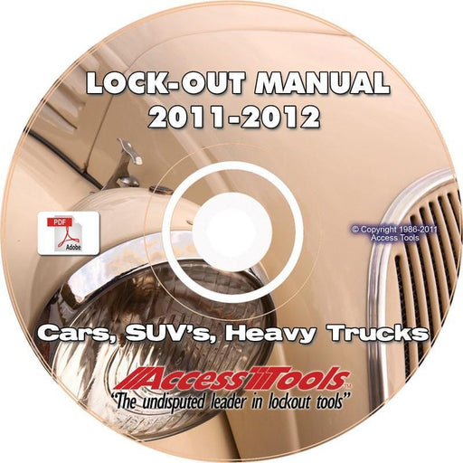 Access Tools Car Opening Manual On CD Training Material Access Tools